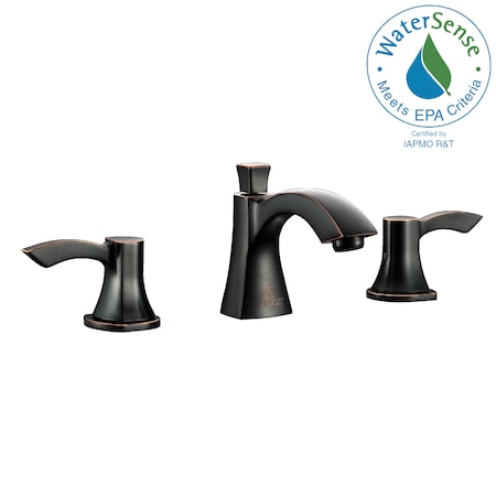 Anzzi Sonata 8" Widespread Mid-Arc Bathroom Faucet in Oil Rubbed Bronze L-AZ015ORB